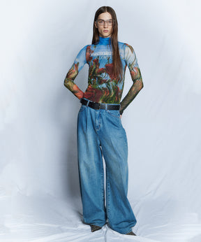 【26WINTER PRE-ORDER】DISTORTED BLOOM Logo Sheer Top