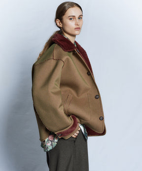 【26WINTER PRE-ORDER】Reversible Checked Boa Coat