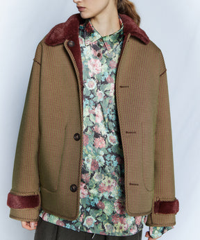 【26WINTER PRE-ORDER】Reversible Checked Boa Coat