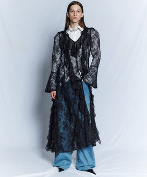 【26WINTER COLLECTION】Multi-Ruffle Lace Dress