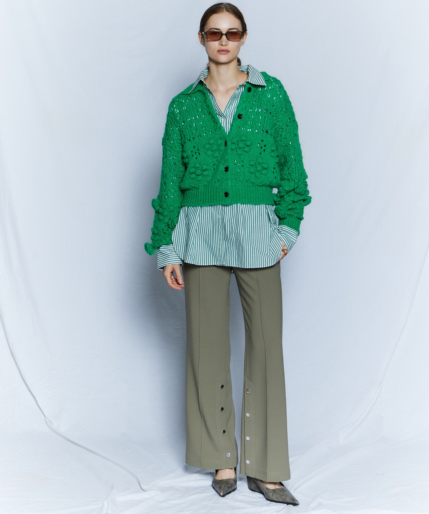 【26WINTER PRE-ORDER】Floral Mesh Cardigan