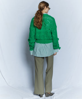 【26WINTER COLLECTION】Double Cloth Button-Slit Flare Pants