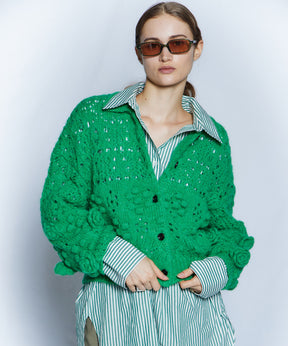 【26WINTER PRE-ORDER】Floral Mesh Cardigan