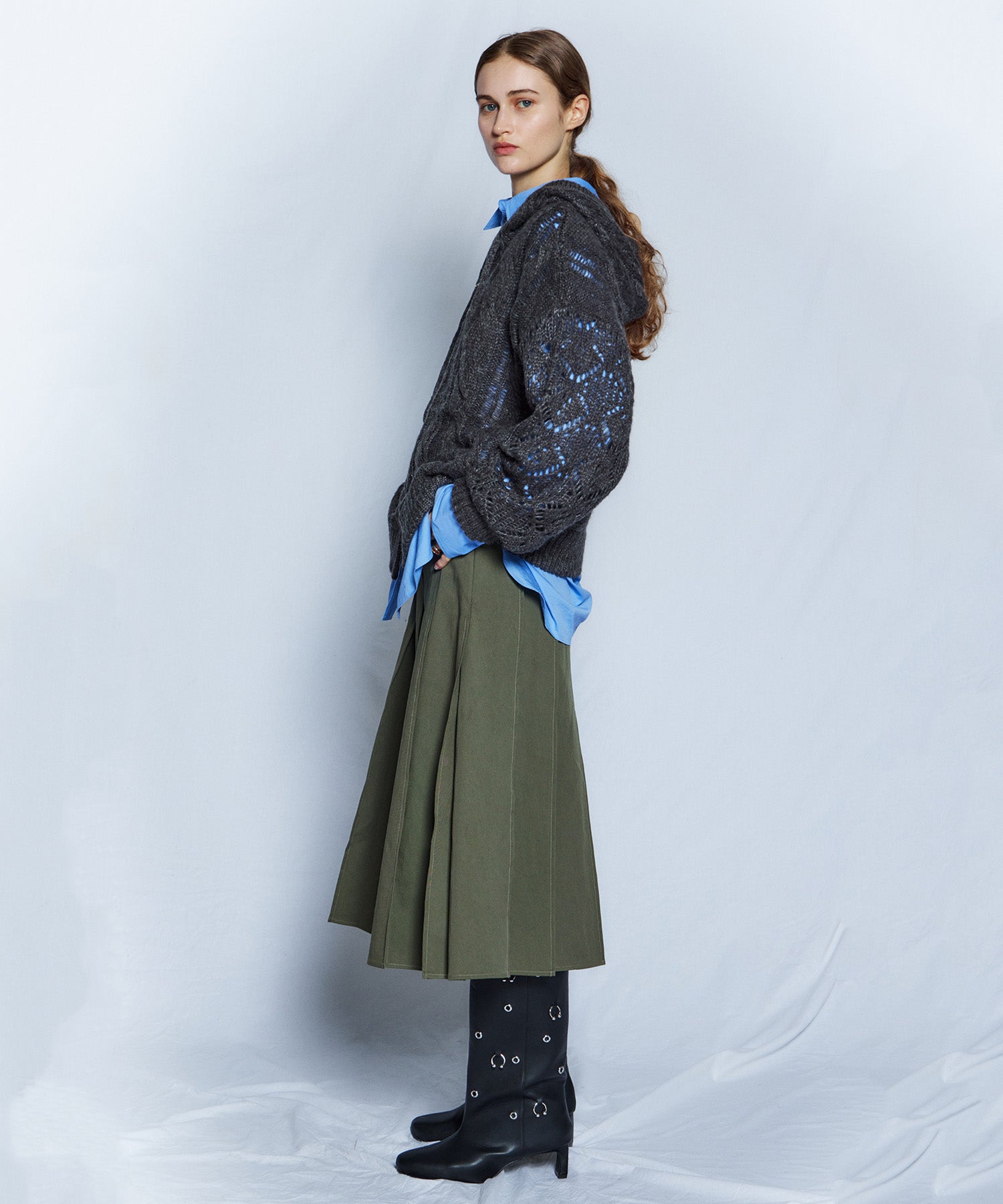 【26WINTER PRE-ORDER】Double-Waist Pleated Skirt