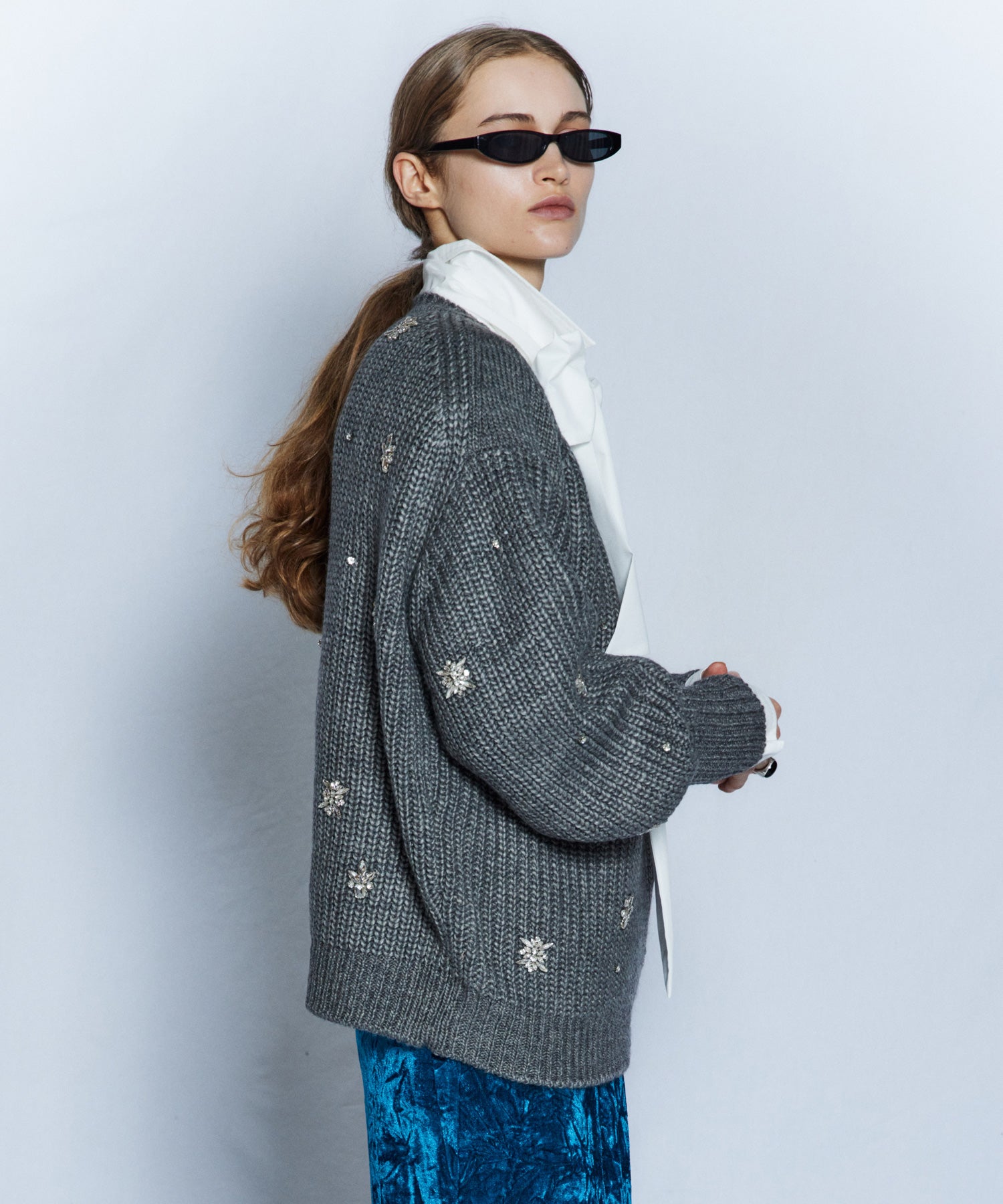 【26WINTER COLLECTION】Bijou Henley Neck Knit Top