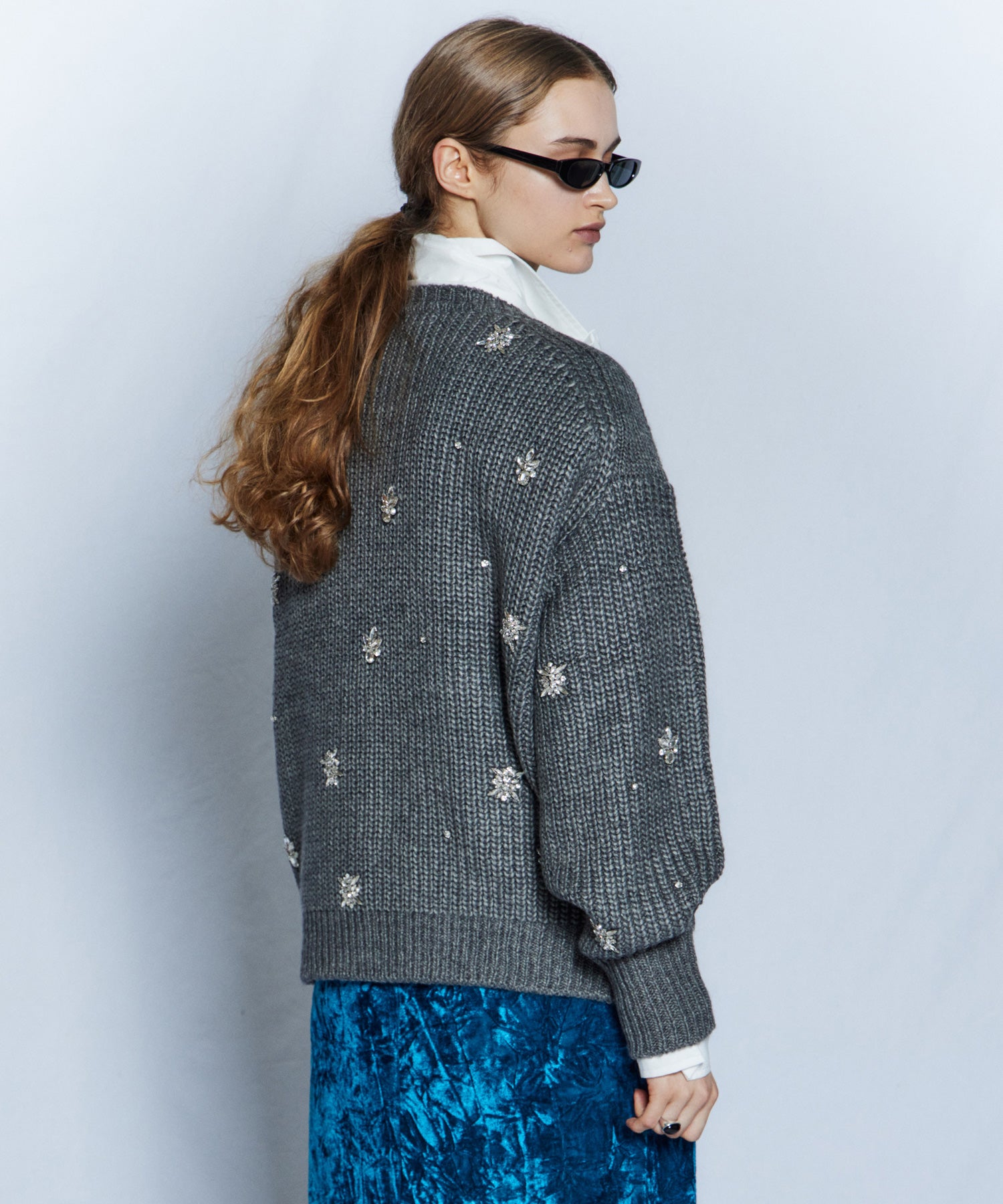 【26WINTER COLLECTION】Bijou Henley Neck Knit Top