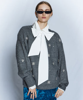 【26WINTER COLLECTION】Bijou Henley Neck Knit Top