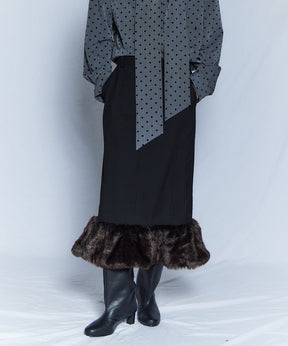 【26WINTER PRE-ORDER】Fur Hem 2WAY Skirt