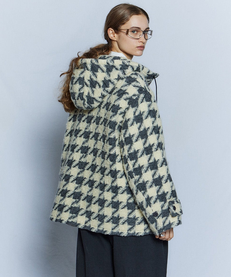 【26WINTER COLLECTION】Tweed Hoodie Coat