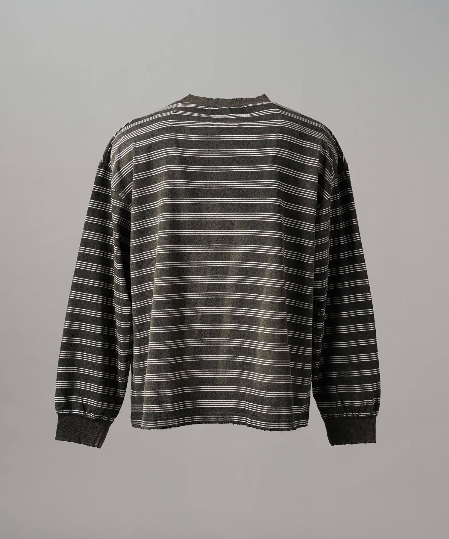 [26AW PRE-ORDER] Cotton Balfa Lace Prime Over Henley Neck Long Sleeve Knit T-shirt