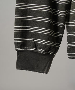 [26AW PRE-ORDER] Cotton Balfa Lace Prime Over Henley Neck Long Sleeve Knit T-shirt