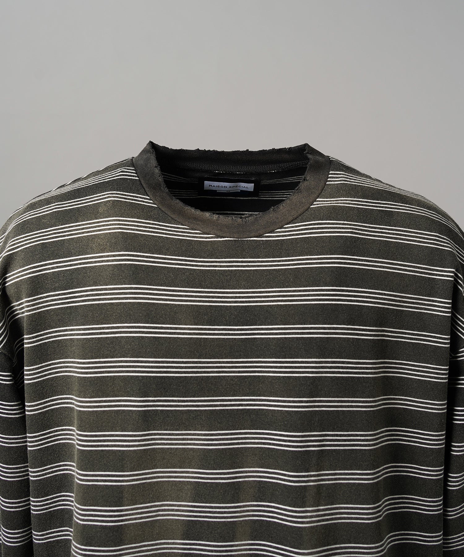 [26AW PRE-ORDER] Cotton Balfa Lace Prime Over Henley Neck Long Sleeve Knit T-shirt