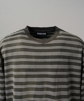 [26AW PRE-ORDER] Cotton Balfa Lace Prime Over Henley Neck Long Sleeve Knit T-shirt