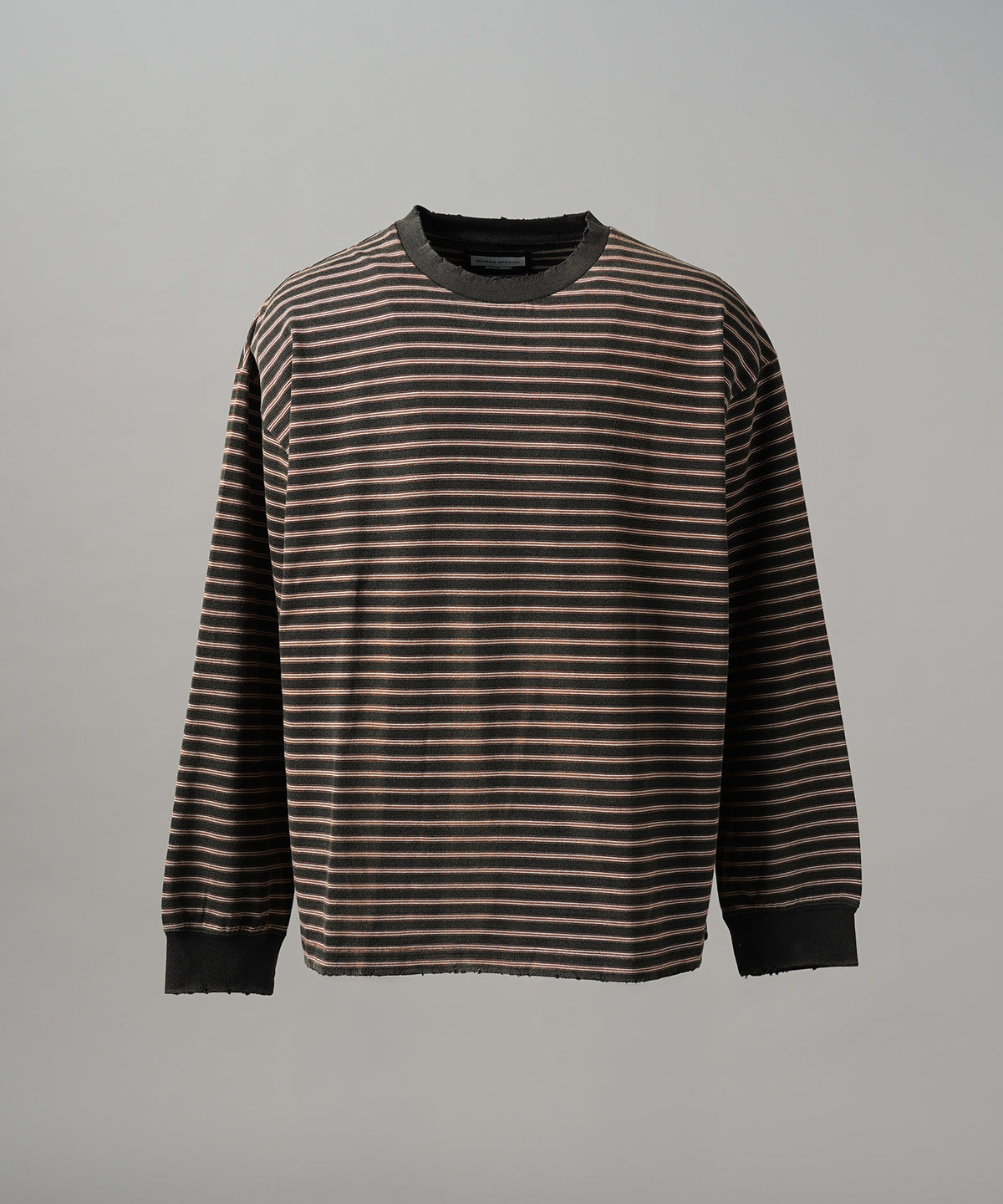 [26AW PRE-ORDER] Cotton Balfa Lace Prime Over Henley Neck Long Sleeve Knit T-shirt