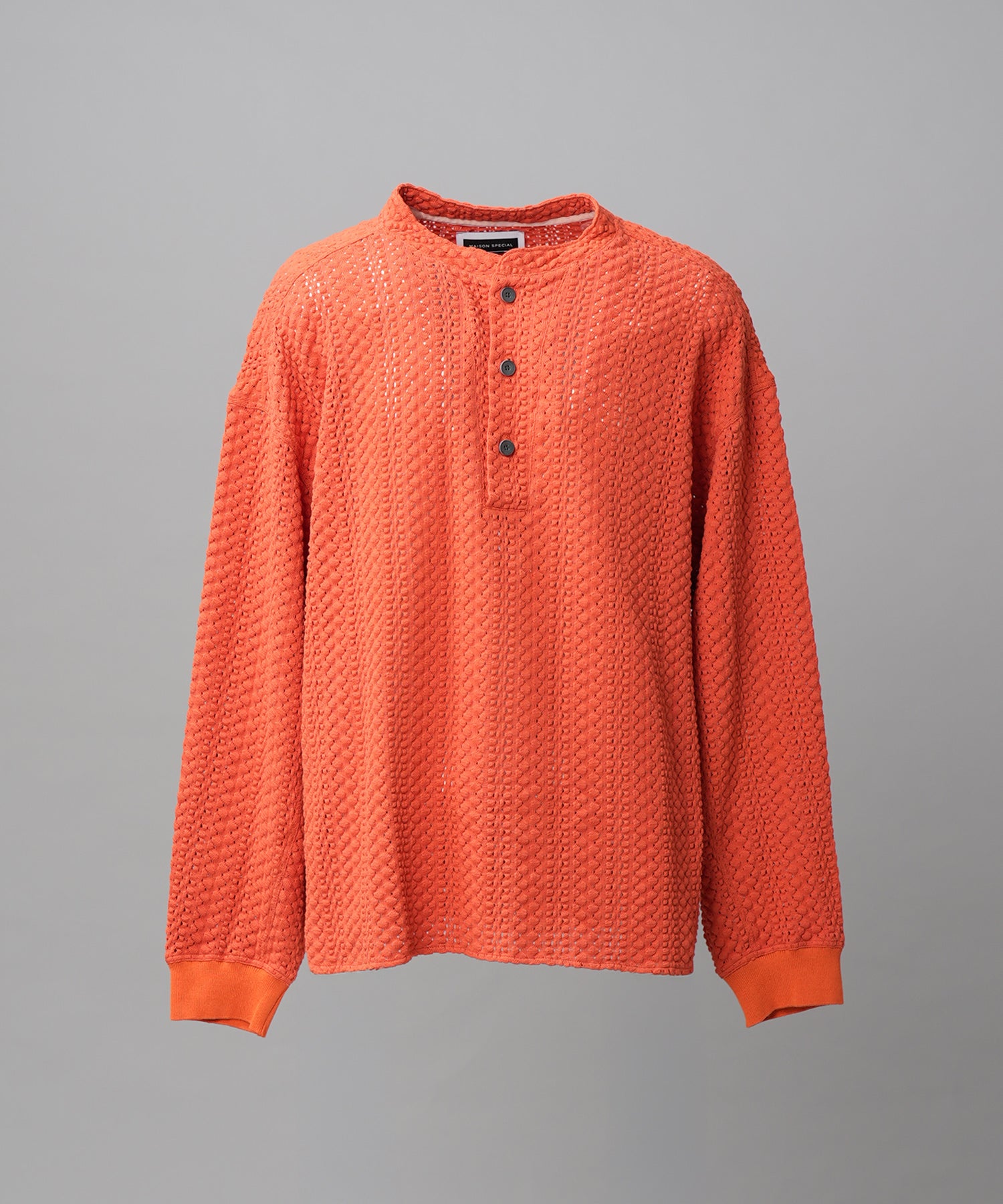 【26AW PRE-ORDER】コットンバルファレースプライムオーバーヘンリーネックロングスリーブニットTシャツ