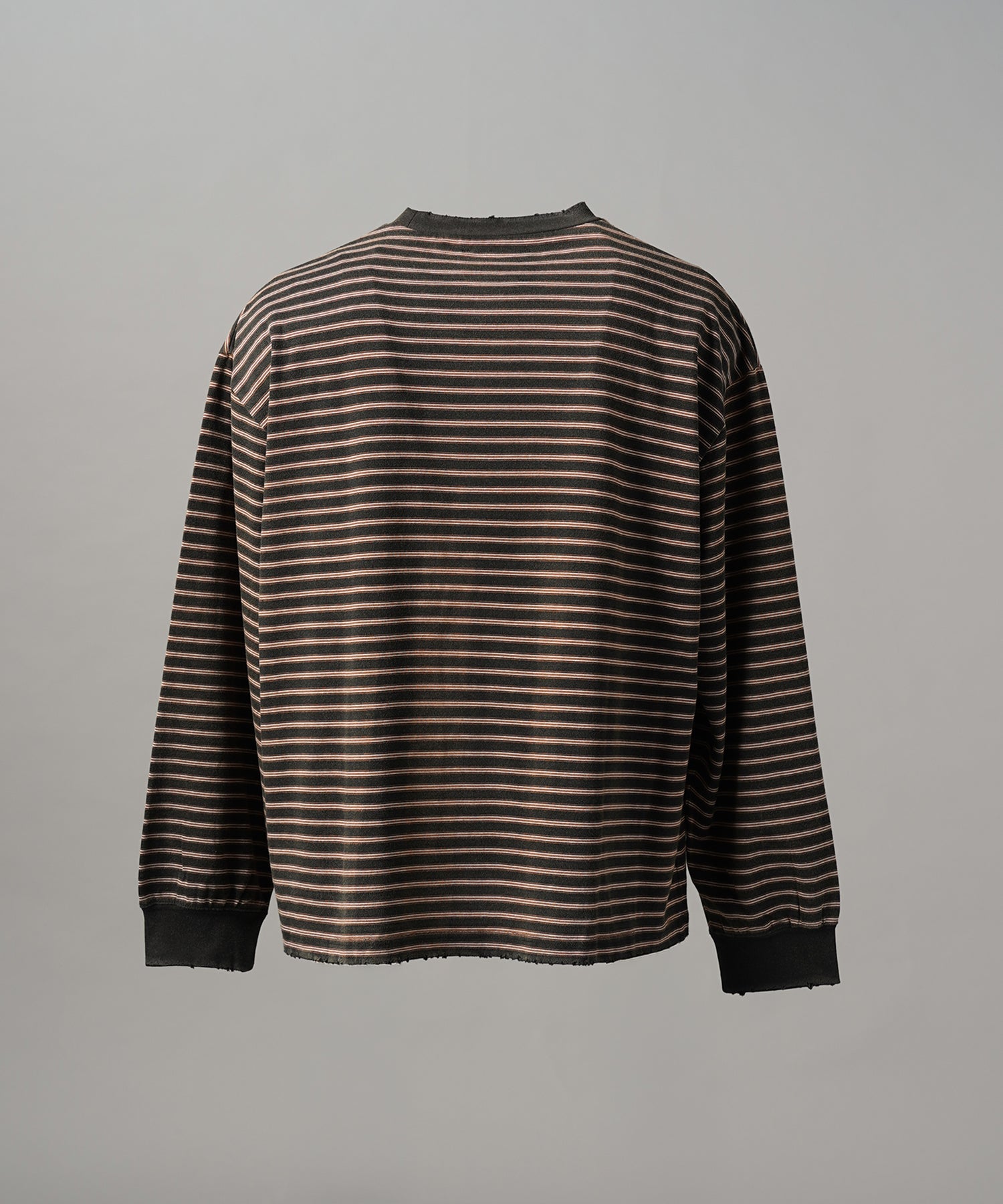 [26AW PRE-ORDER] Cotton Balfa Lace Prime Over Henley Neck Long Sleeve Knit T-shirt