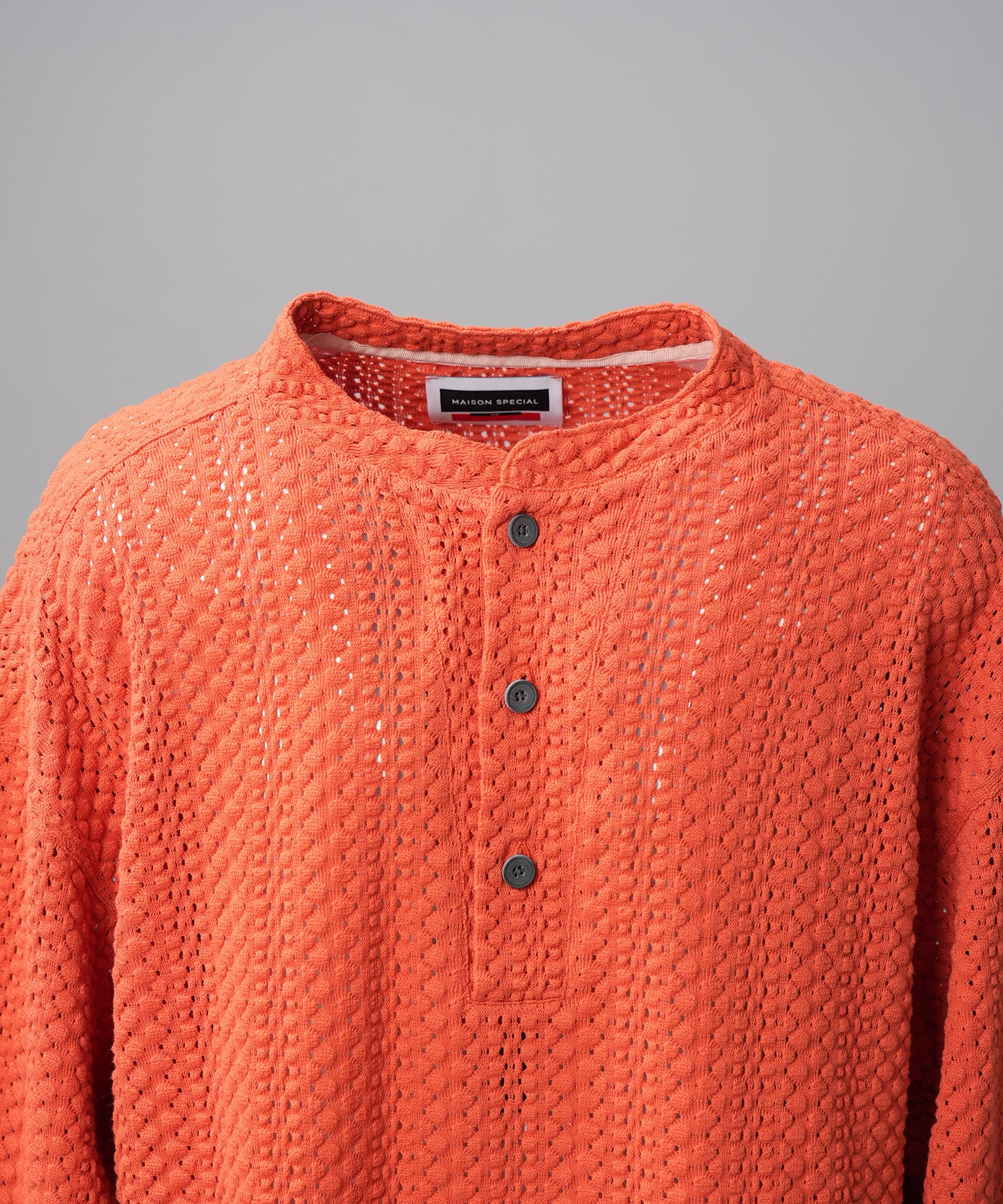 【26AW PRE-ORDER】コットンバルファレースプライムオーバーヘンリーネックロングスリーブニットTシャツ