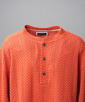 【26AW PRE-ORDER】コットンバルファレースプライムオーバーヘンリーネックロングスリーブニットTシャツ