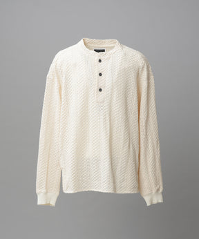 【26AW PRE-ORDER】コットンバルファレースプライムオーバーヘンリーネックロングスリーブニットTシャツ