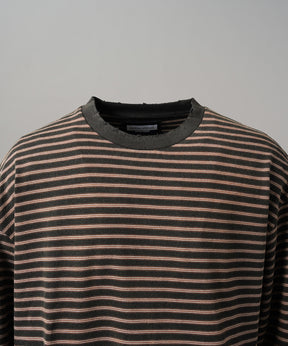 [26AW PRE-ORDER] Cotton Balfa Lace Prime Over Henley Neck Long Sleeve Knit T-shirt