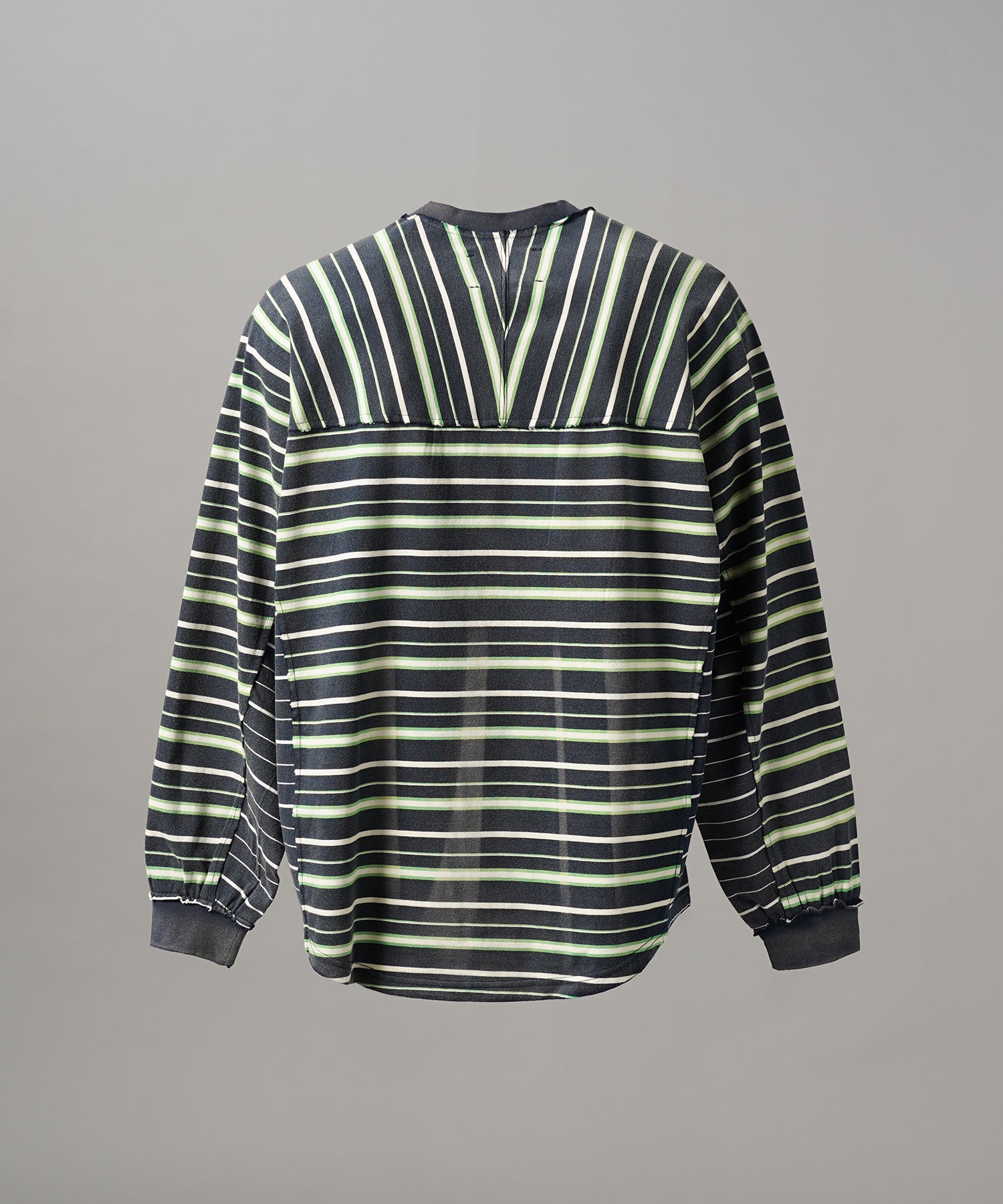 [26AW PRE-ORDER] Cotton Balfa Lace Prime Over Henley Neck Long Sleeve Knit T-shirt