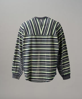 [26AW PRE-ORDER] Cotton Balfa Lace Prime Over Henley Neck Long Sleeve Knit T-shirt