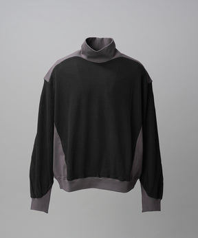 【26AW PRE-ORDER】カラースイッチングアクリルウールポンチプライムオーバーモックネックスウェット