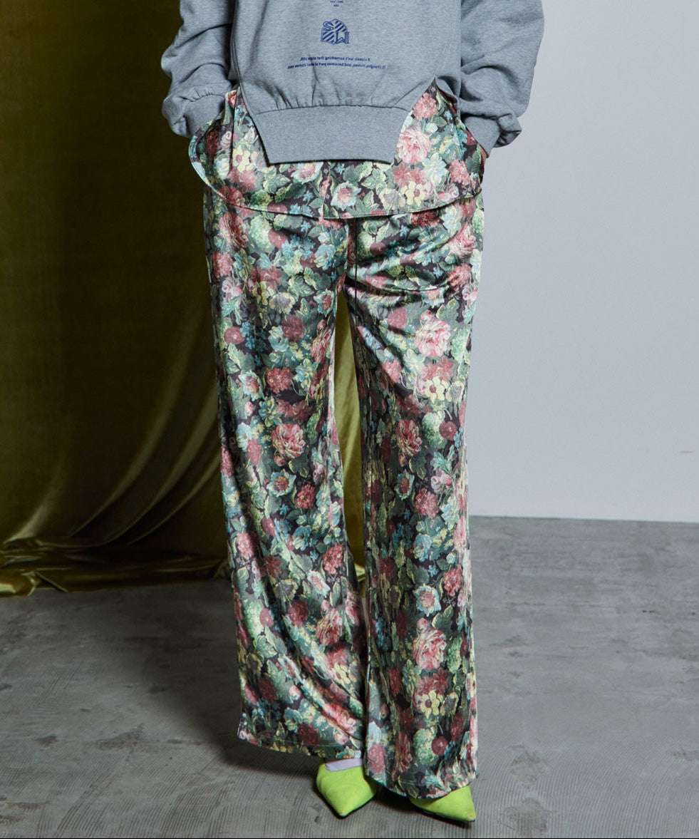 【26WINTER PRE-ORDER】Gobelin Floral Print Easy Pants