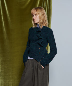 【26WINTER PRE-ORDER】Asymmetrical Frill Cardigan