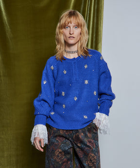 【26WINTER COLLECTION】Bijou Henley Neck Knit Top