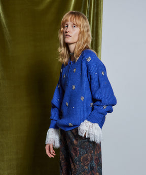 【26WINTER COLLECTION】Bijou Henley Neck Knit Top