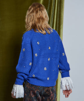 【26WINTER COLLECTION】Bijou Henley Neck Knit Top