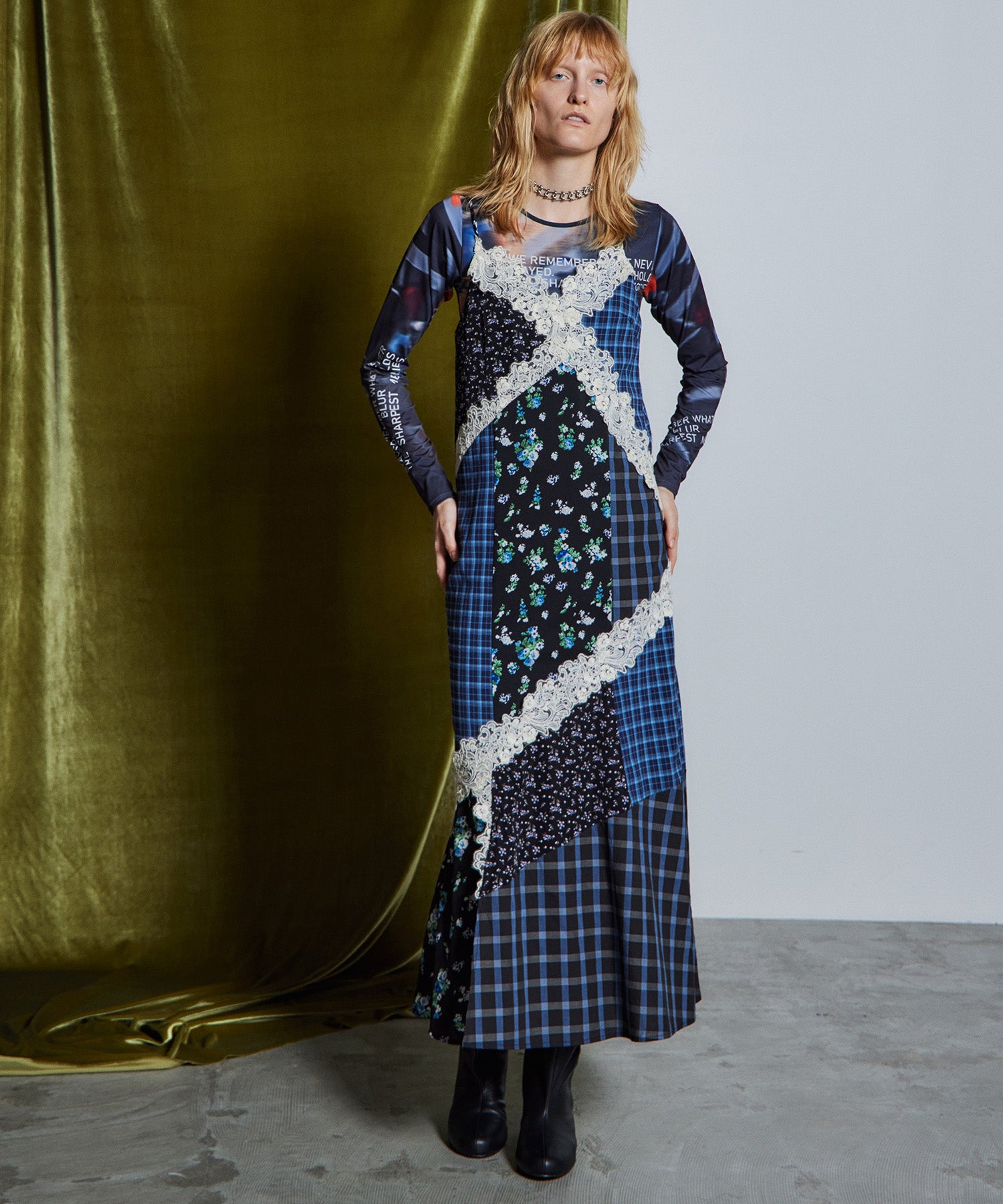 [26WINTER COLLECTION] 碎花鱼尾吊带连衣裙