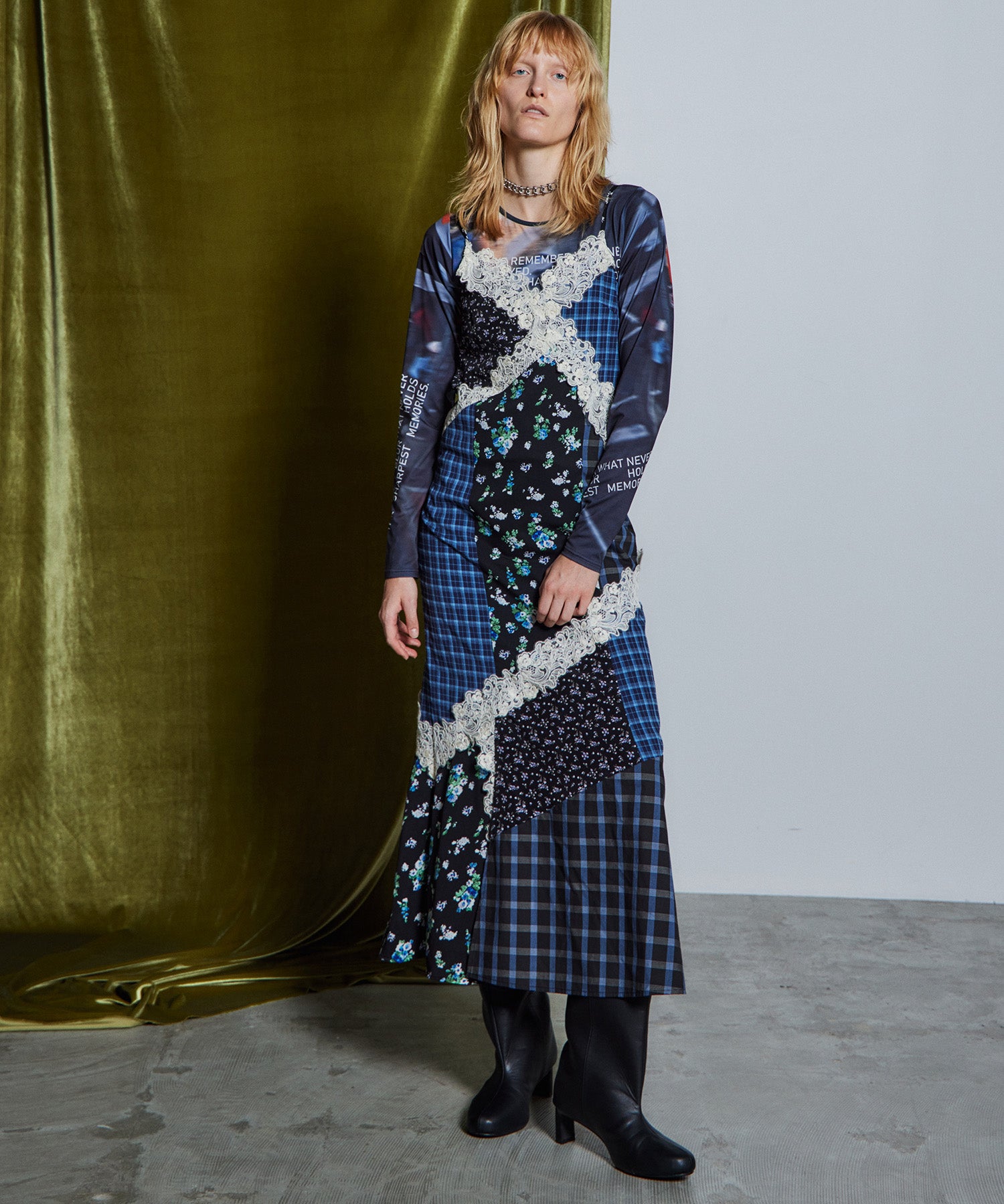 [26WINTER COLLECTION] 碎花鱼尾吊带连衣裙