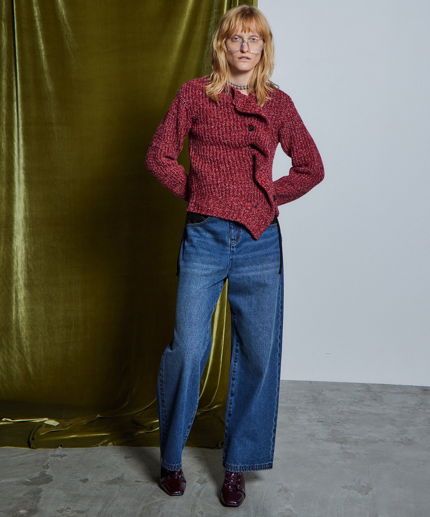 【26WINTER PRE-ORDER】Asymmetrical Frill Cardigan