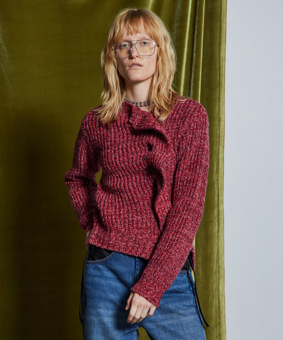 【26WINTER PRE-ORDER】Asymmetrical Frill Cardigan