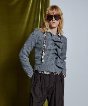 【26WINTER PRE-ORDER】Asymmetrical Frill Cardigan