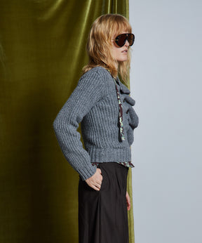 【26WINTER PRE-ORDER】Asymmetrical Frill Cardigan