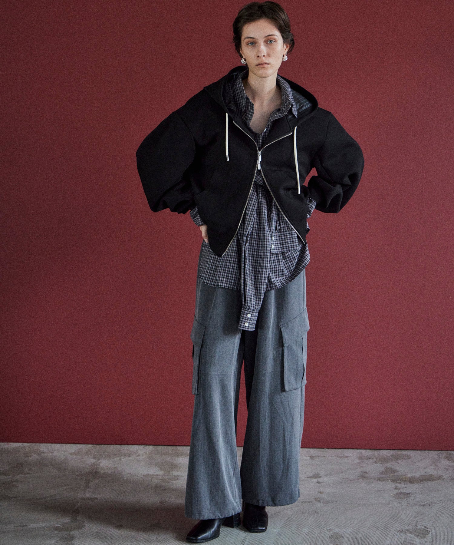 Belted Suiting Cargo Pants