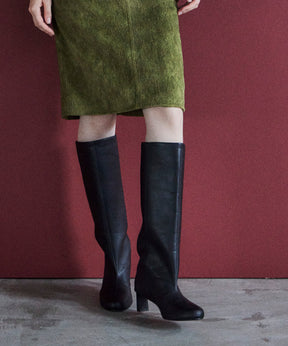 Round-Toe Wide Long Boots