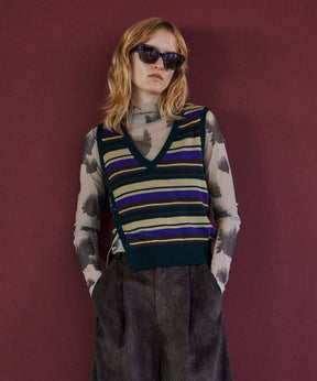 Multi-Border Knit Vest