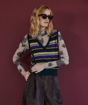 Multi-Border Knit Vest
