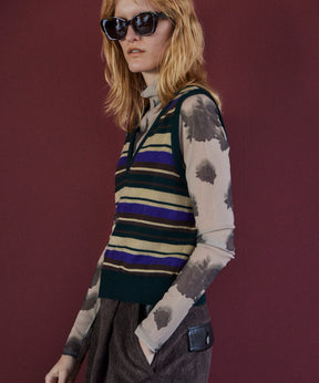 Multi-Border Knit Vest