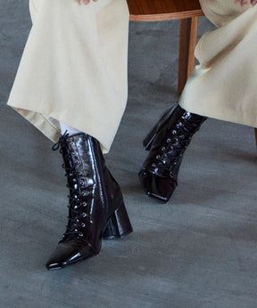 Lace-Up Short Boots