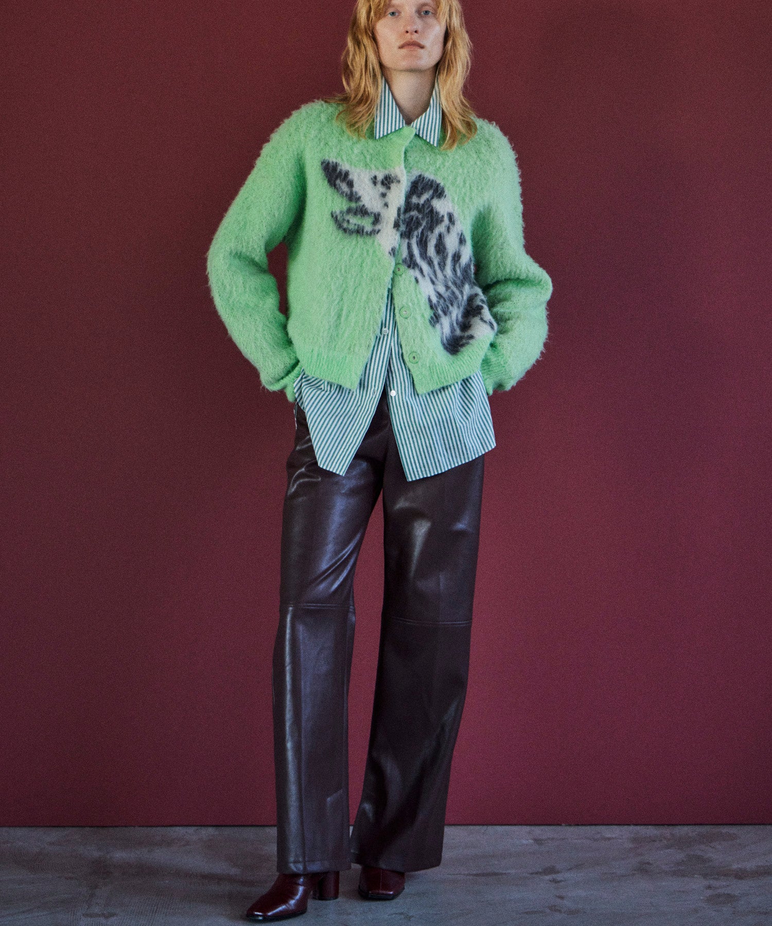 Straight Vegan Leather Pants