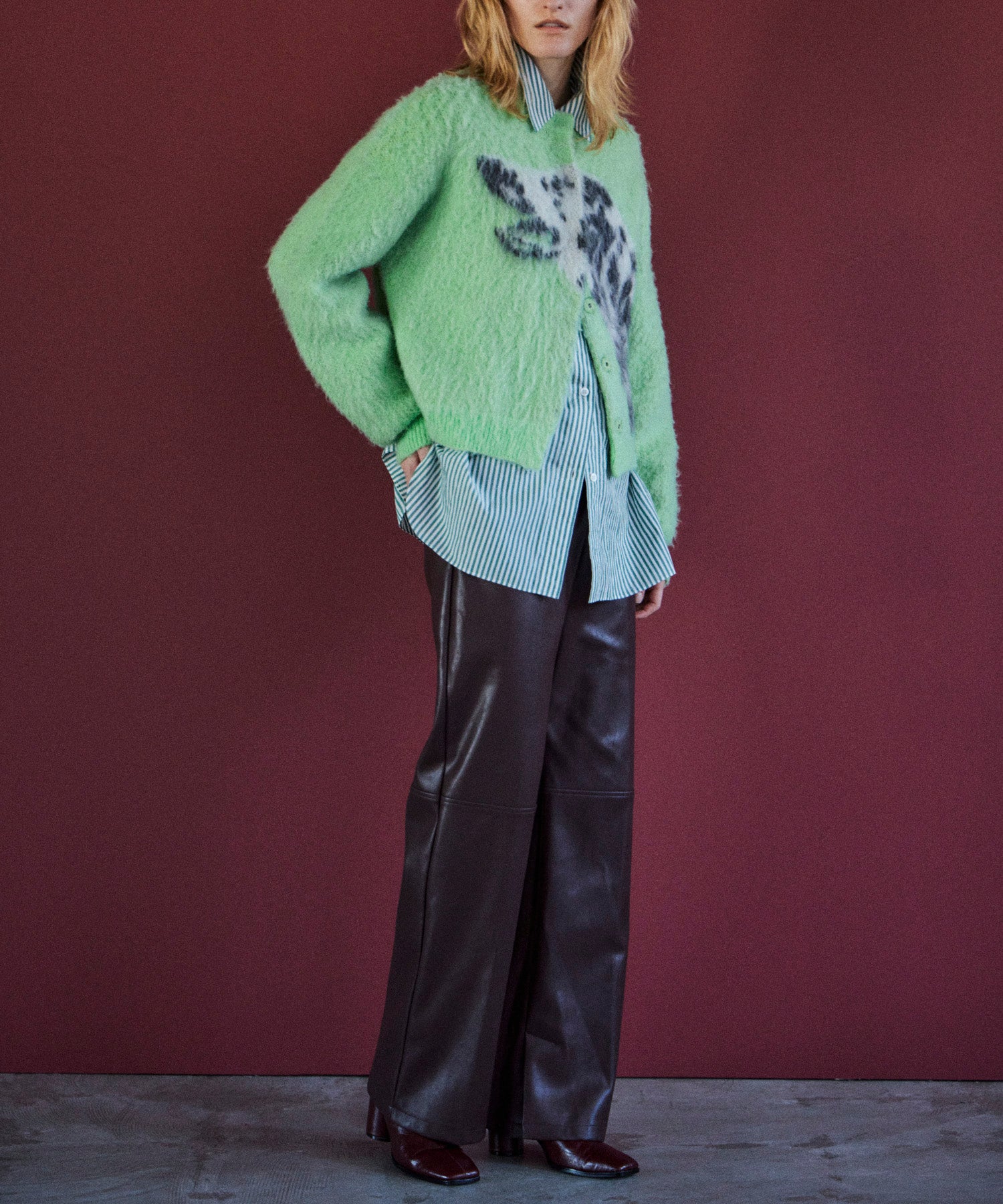 Straight Vegan Leather Pants