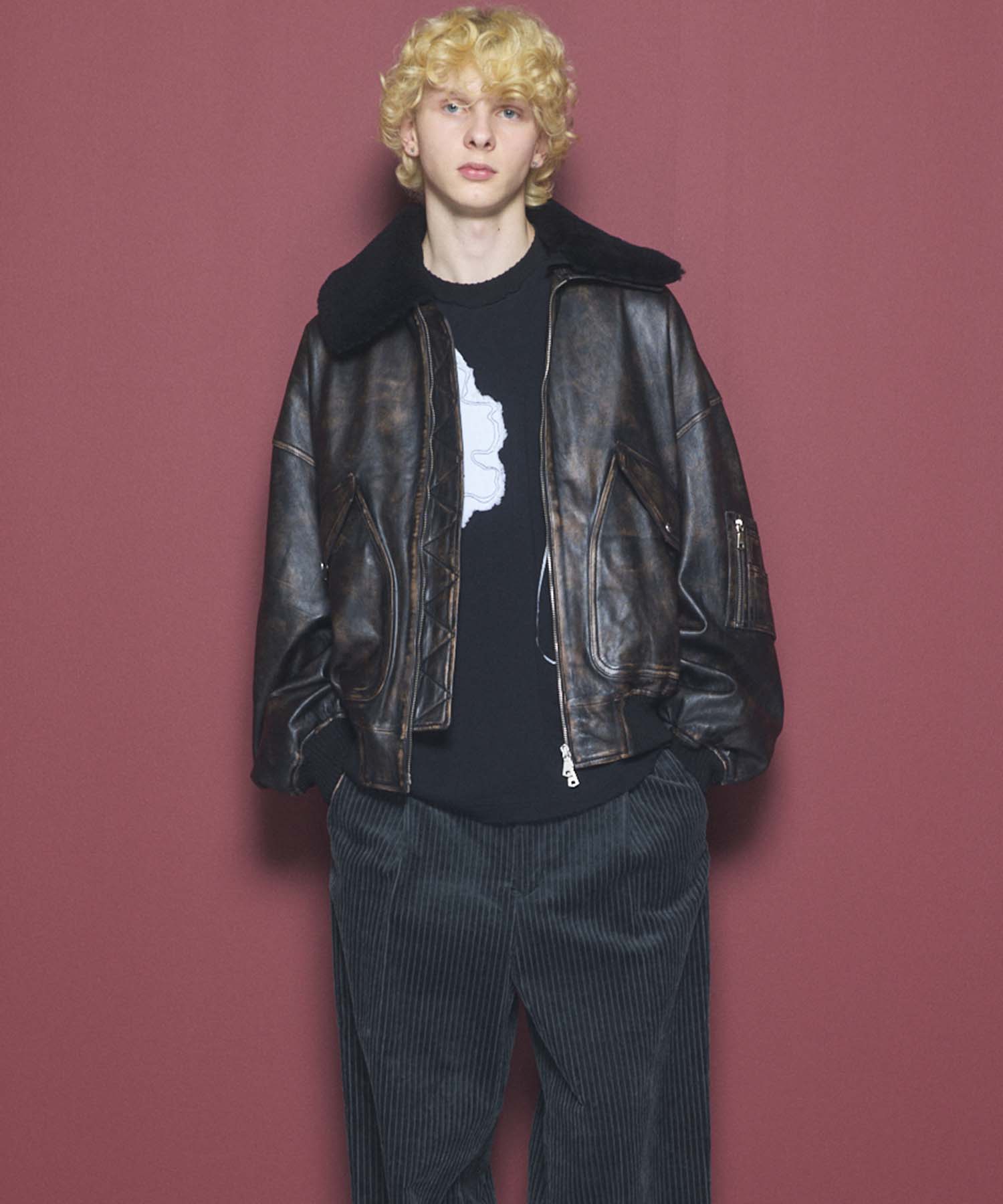 Sheep Leather Mouton G-1 Flight Jacket