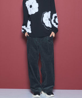 Wide-Wale Corduroy One-Tuck Pants