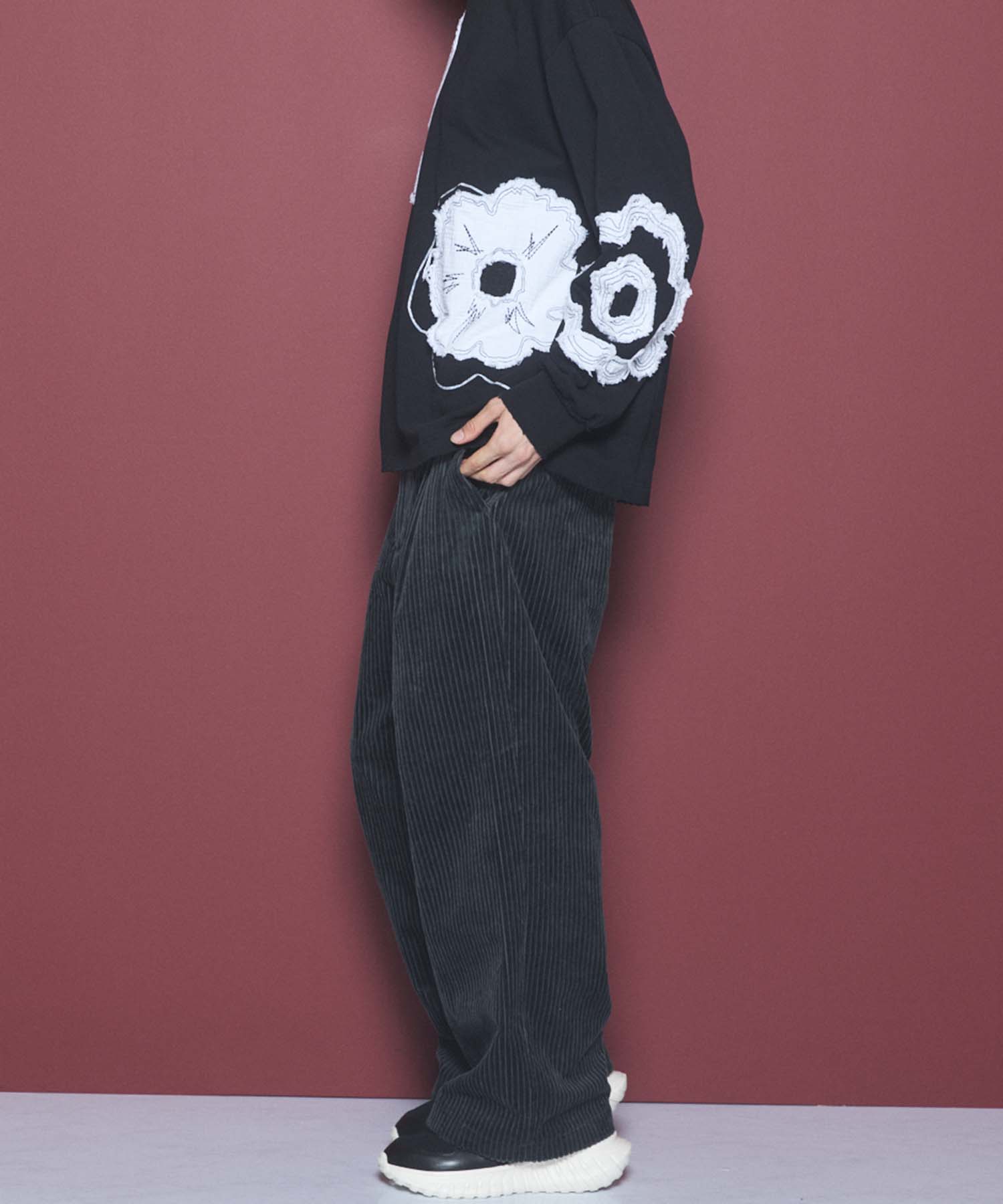 Wide-Wale Corduroy One-Tuck Pants