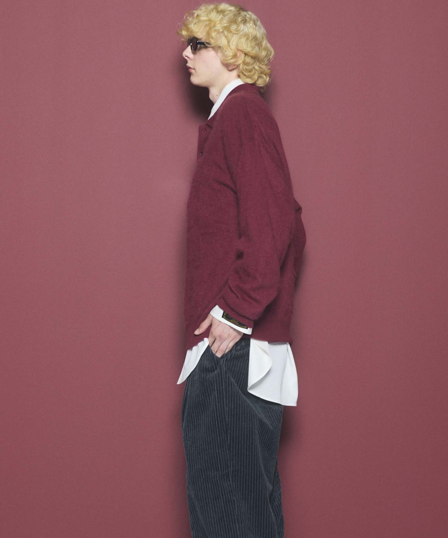 Airy Striped Gabardine Prime-Over Short-sleeved Shirt
